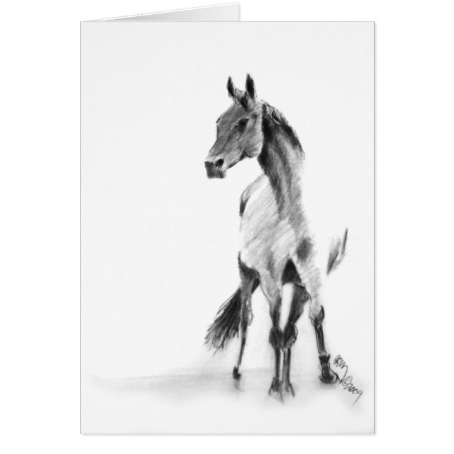 Cartão "Cavalo estando " (Frente)