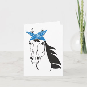 Cartão Cavalo Fofo Olá, Amo Pensar em Você Equestre