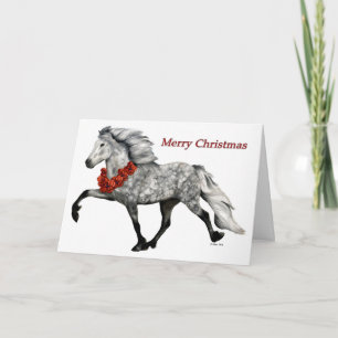 Cartão Cavalo Islandês Natal