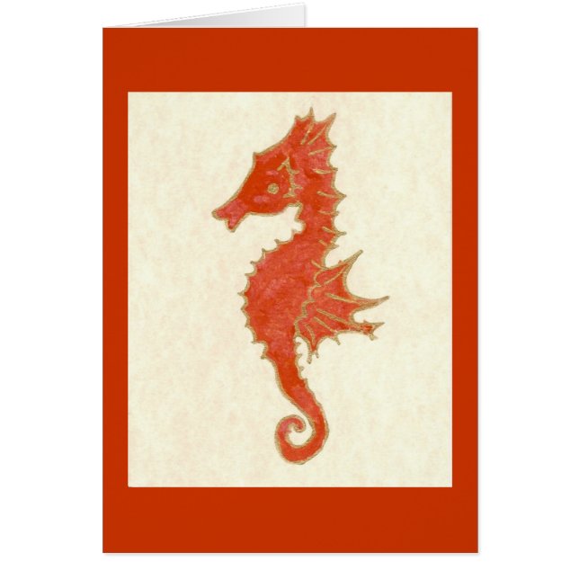 CARTÃO CAVALO MARINHO NA LARANJA (Frente)