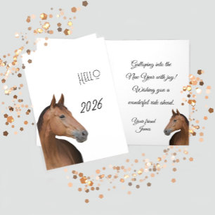 Cartão Cavalo marrom