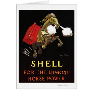 Cartão Cavalo mecânico com Shell Oil