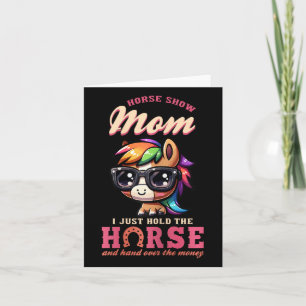 Cartão Cavalo Mostra Mãe Eu Só Seguro O Cavalo E Mão