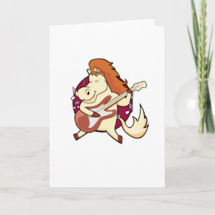 Cartão Cavalo na Música com Violão