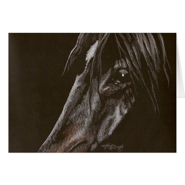 Cartão Cavalo Negro (Frente horizontal)