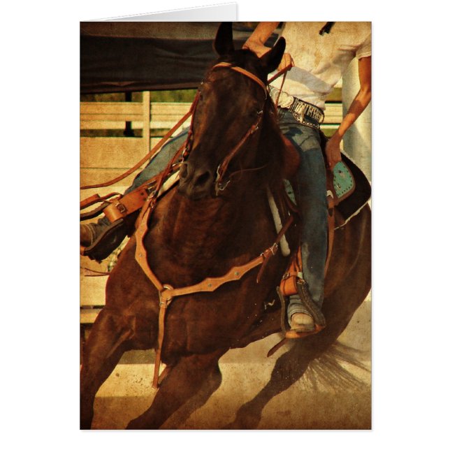 Cartão Cavalo ocidental de giro (Frente)