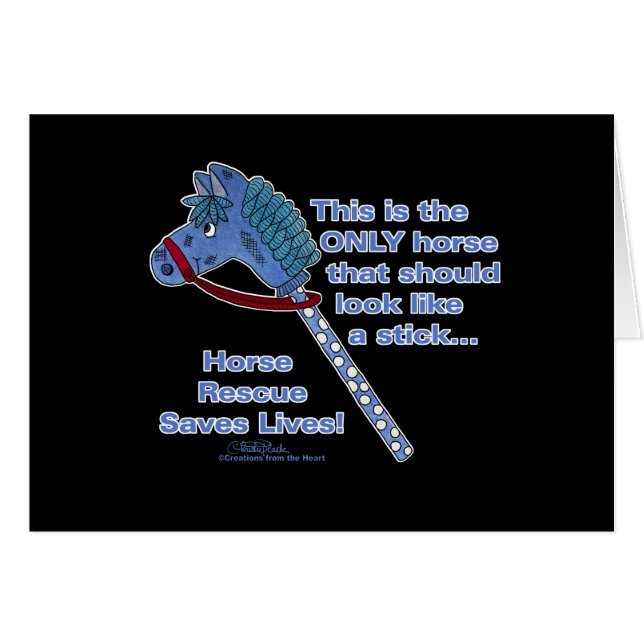 Cartão Cavalo-palha (Frente Horizontal)