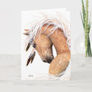Cartão Cavalo Palomino Majestoso por BiHrLe Card