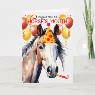Cartão Cavalo Pintado De Tinta Cavalinho De Aniversário E