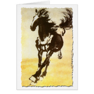 Cartão Cavalo preto