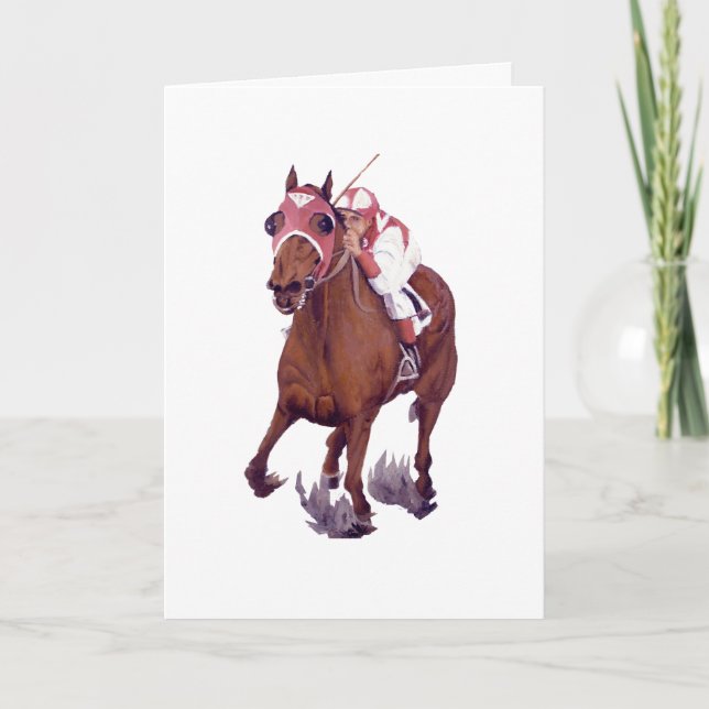 Cartão Cavalo Profundo Está Ganhando Raça (Frente)