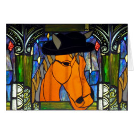 Cartão Cavalo que veste o chapéu