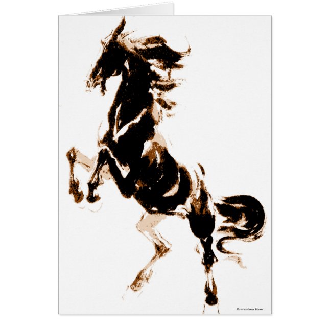 Cartão Cavalo Selvagem (Frente)