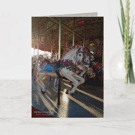 Cartão Cavalos Carrossel Coloridos / Carnaval