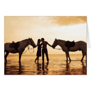 Cartão Cavalos casais