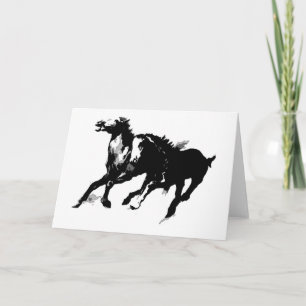 Cartão Cavalos Correndo