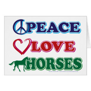Cartão Cavalos de Amor-Paz