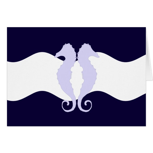 Cartão Cavalos de mar 1 (Frente horizontal)