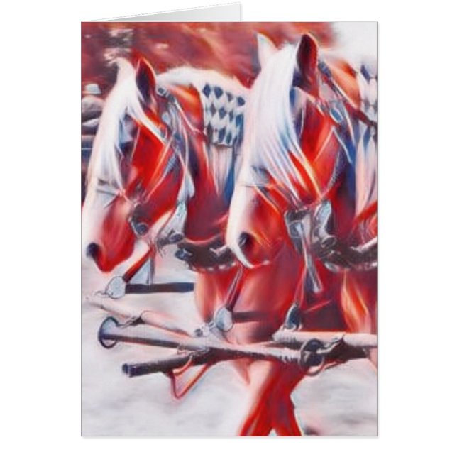 Cartão Cavalos de trabalho (Frente)