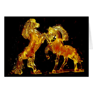 Cartão Cavalos de vidro de Veneza Italia