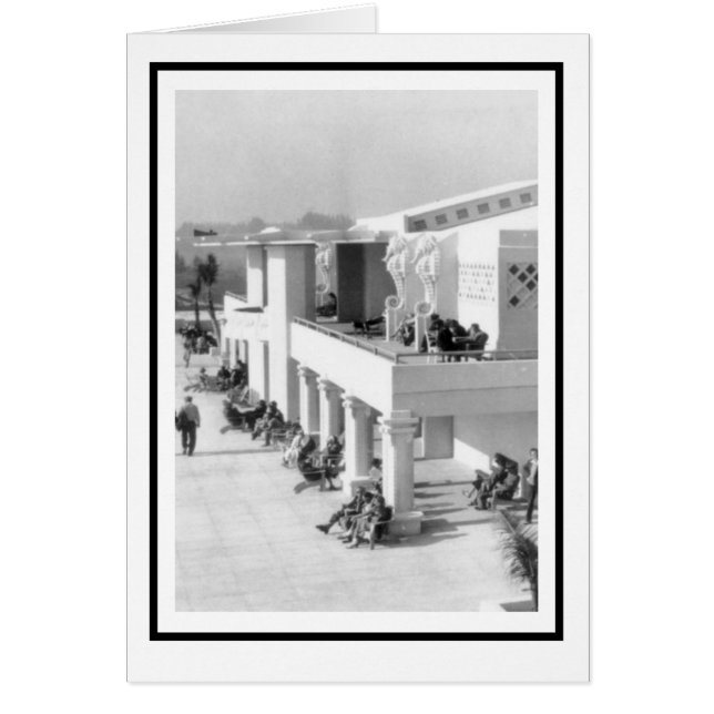 Cartão Cavalos do Mar no Casino Sarasota Lido Beach (Frente)