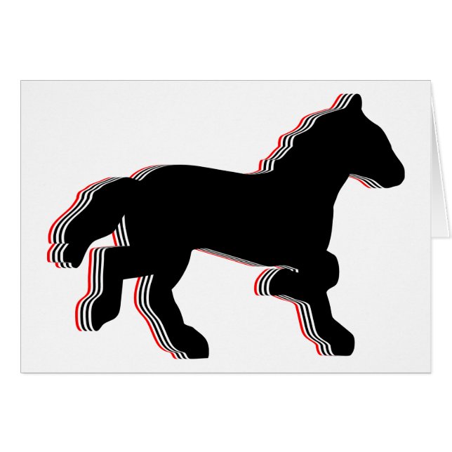 Cartão cavalos empilhados (Frente horizontal)