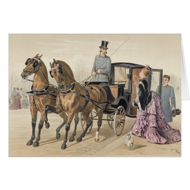 Cartão Cavalos ingleses (Frente Horizontal)
