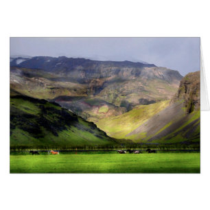 Cartão Cavalos Running Islândia