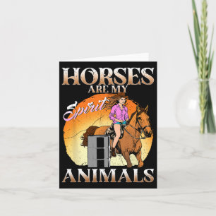 Cartão Cavalos São Os Meus Animais Espirituosos Na Fazend