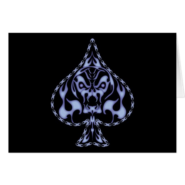 Cartão Caveira Azul (Frente Horizontal)