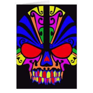 Cartão Caveira em Cor