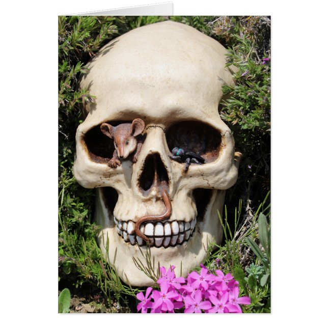 Cartão Caveira - Gothic, cartão/ (Frente)