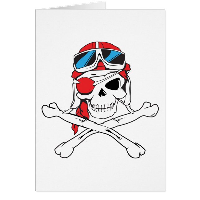 Cartão Caveira Pirata (Frente)