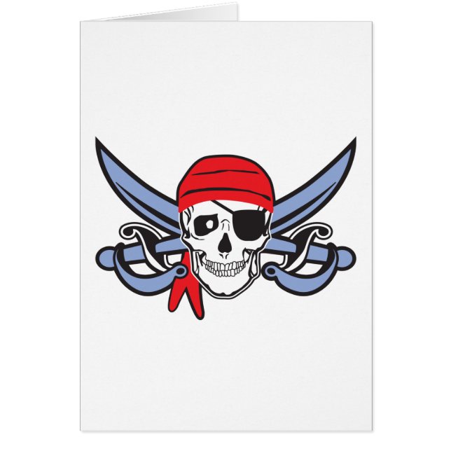 Cartão Caveira Pirata (Frente)
