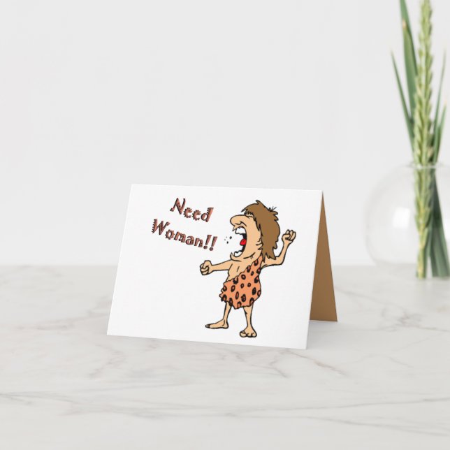 Cartão Caveman Note Card (Frente)