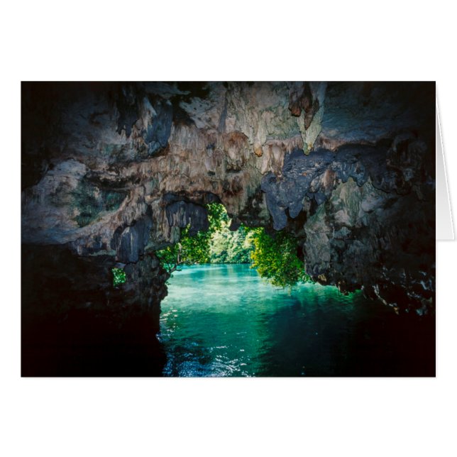 Cartão Caverna de Morcegos em Airai, Palau, Micronésia (Frente Horizontal)