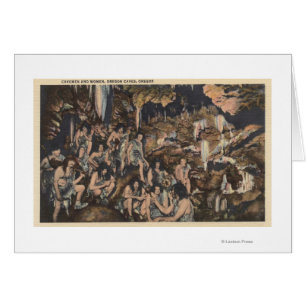 Cartão Cavernas do Oregon - Cavaleiros e Mulheres nas Cav