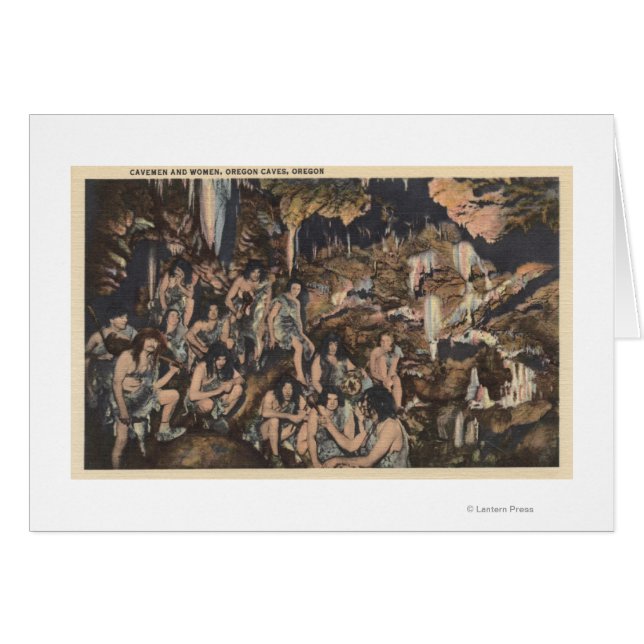 Cartão Cavernas do Oregon - Cavaleiros e Mulheres nas Cav (Frente Horizontal)