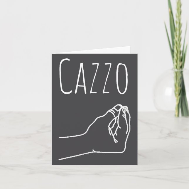 Cartão Cazzo Words In Italian Funny Quote Italy Gift  (Frente)