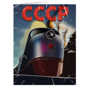 Cartão CCCP Retro vintage Poster