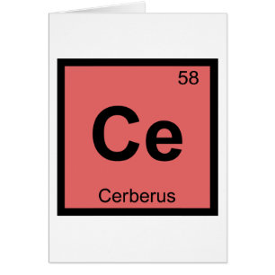 Cartão Ce - Cerberus Mesa periódica de química grega
