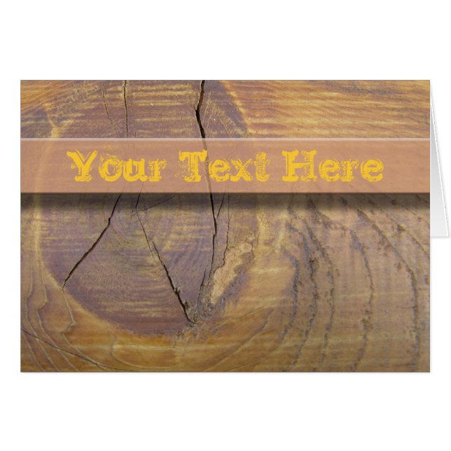 Cartão Cedar Wood Knot Fotografia (Frente Horizontal)