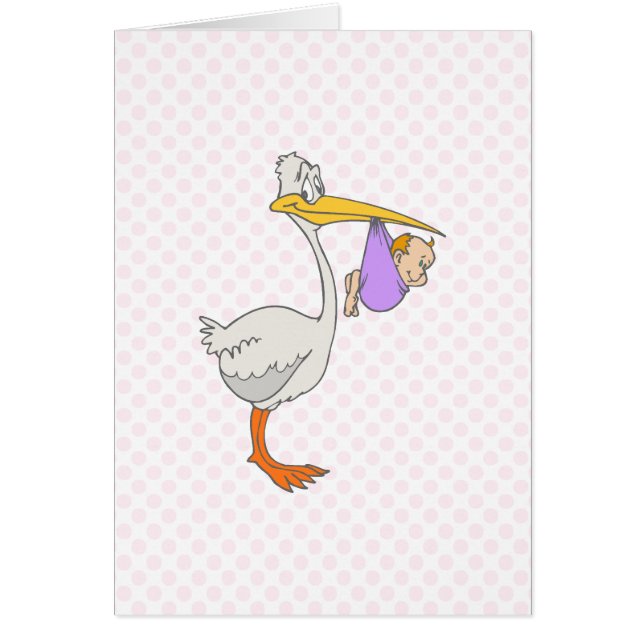 Cartão Cegonha de Stephen (Frente)