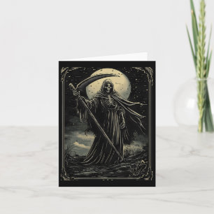 Cartão Ceifador Sinistro de Halloween Gótico Goth