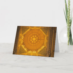 Cartão Ceiling of a Mosque Islamic Greeting Card