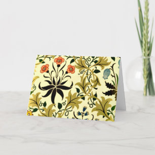 Cartão Celadine, vintage do padrão William Morris,