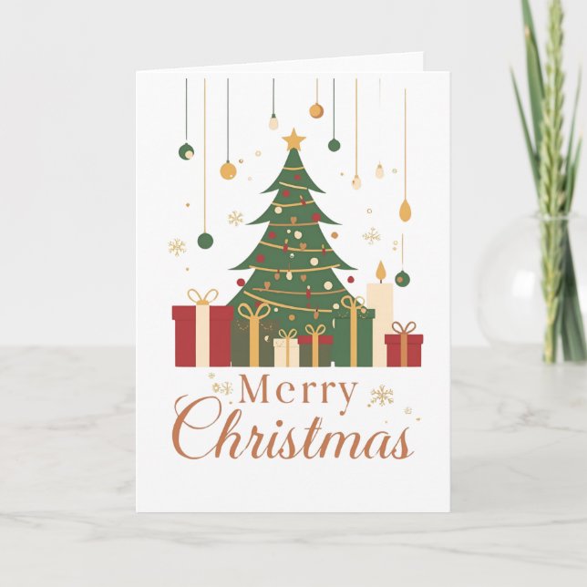 Cartão Celebração Aconchegante de Natal (Frente)