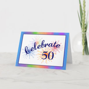Cartão Celebração de 50º aniversário