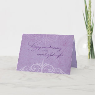 Cartão Celebração de Aniversário de Casamento da Esposa L