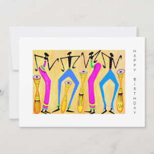 Cartão Celebração de Aniversário Incrível da Arte abstrat